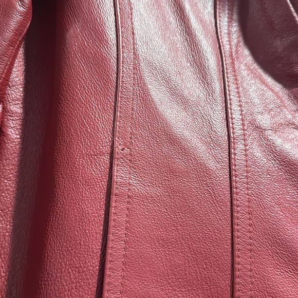 East 5th vintage leather jacket in red size medium - Picture 2 of 5